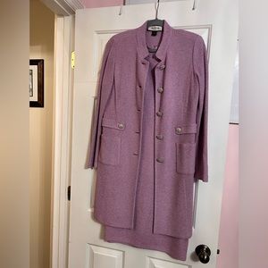 St. John lavender suit; blazer and dress; like new size 8 - Medium;